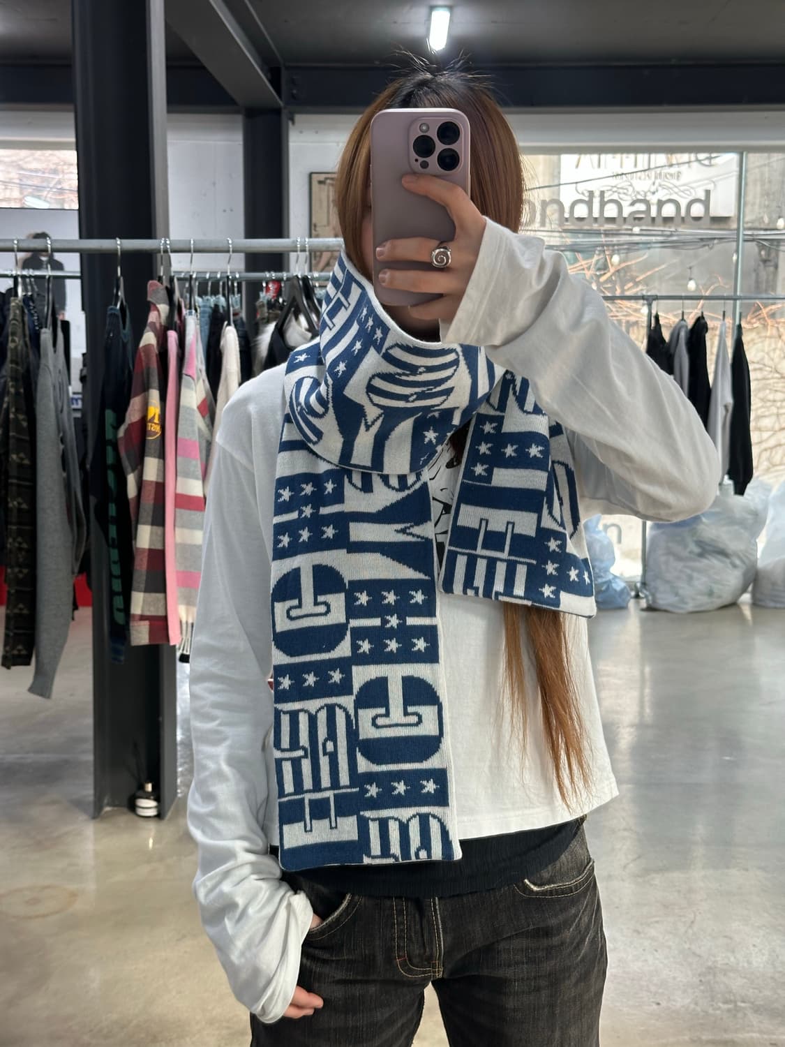 히스테릭글래머 스펠아웃 성조기 머플러 상품이미지1