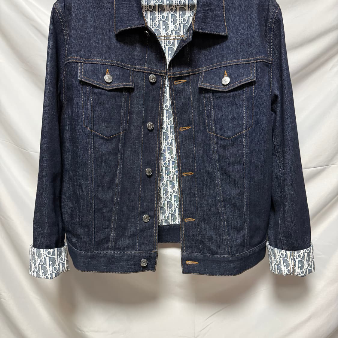 [S+급/52] 디올 오블리크 데님 트러커 청자켓 상품이미지4