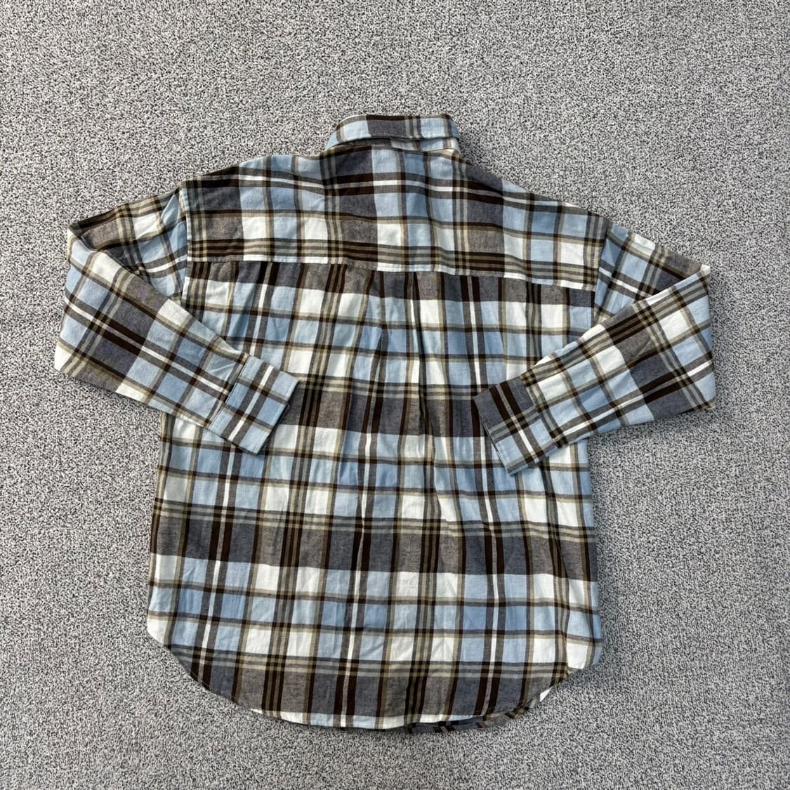 90 탑텐 긴팔 체크 셔츠 남방 0427J 상품이미지3