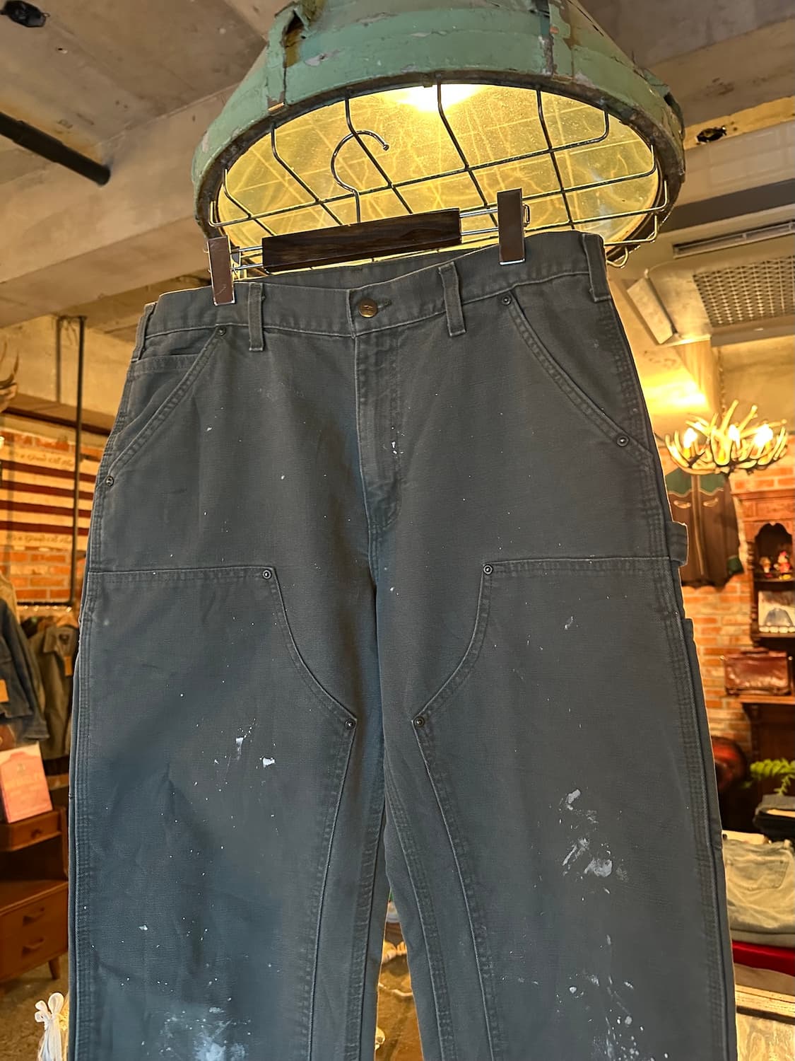 칼하트 MOS 모스그린 더블니 워크 팬츠 상품이미지2