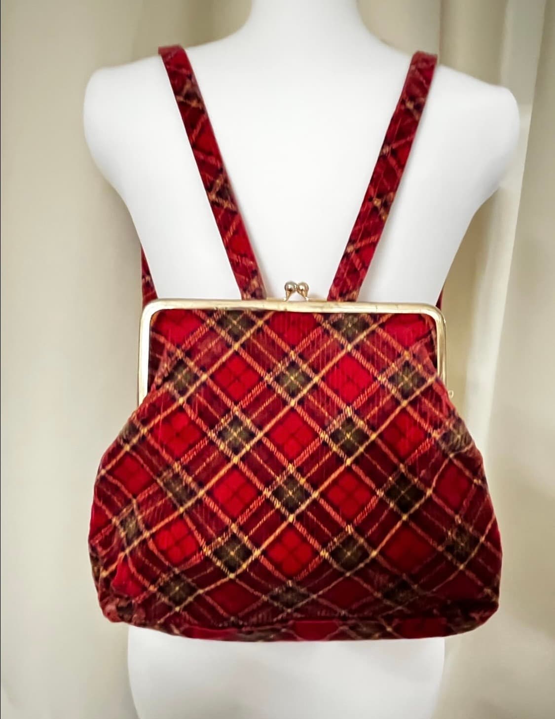 캐캐체깔 대장템 )) 타탄체크 가마구치 백팩 상품이미지4