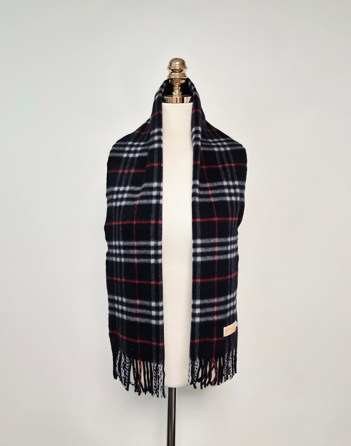 버버리 네이비 노바체크 캐시미어100 머플러 목도리 상품이미지3