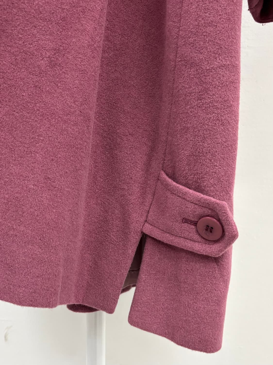 빈티지 울 95% 핑크 더블 코트 상품이미지4