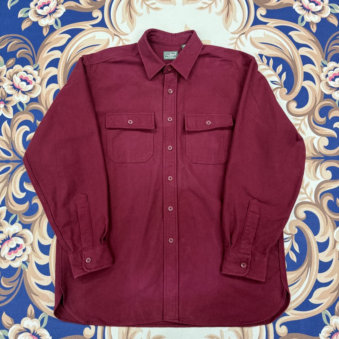 (L)00s 엘엘빈 L.L.Bean 플란넬 투포켓 셔츠(버건디) 상품이미지1