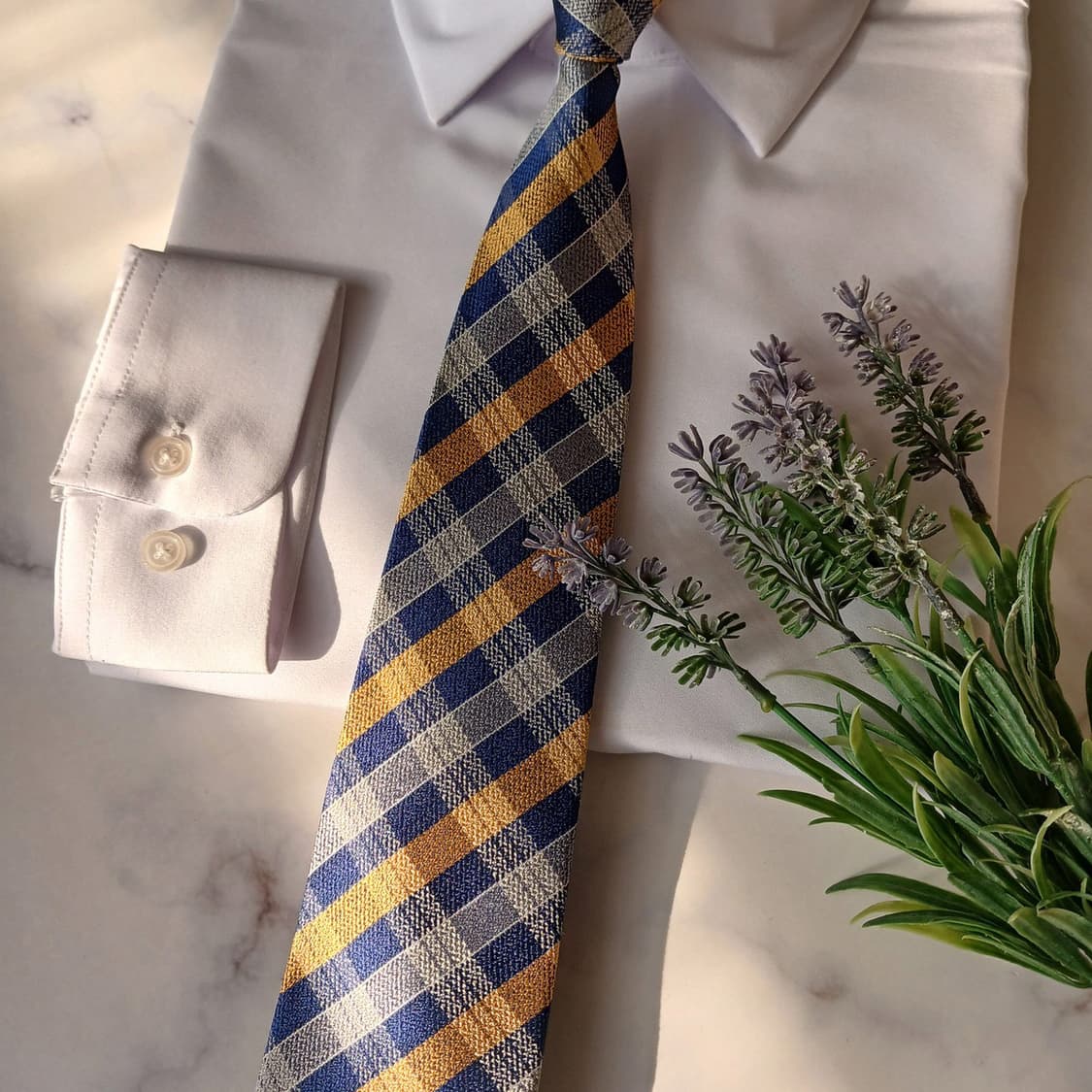 닥스 실크 블루 스트라이프 넥타이 8cm A+등급 A19811 상품이미지5