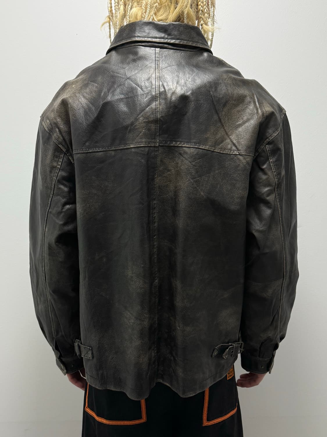 VTG FADE WASH LEATHER JACKET 상품이미지10