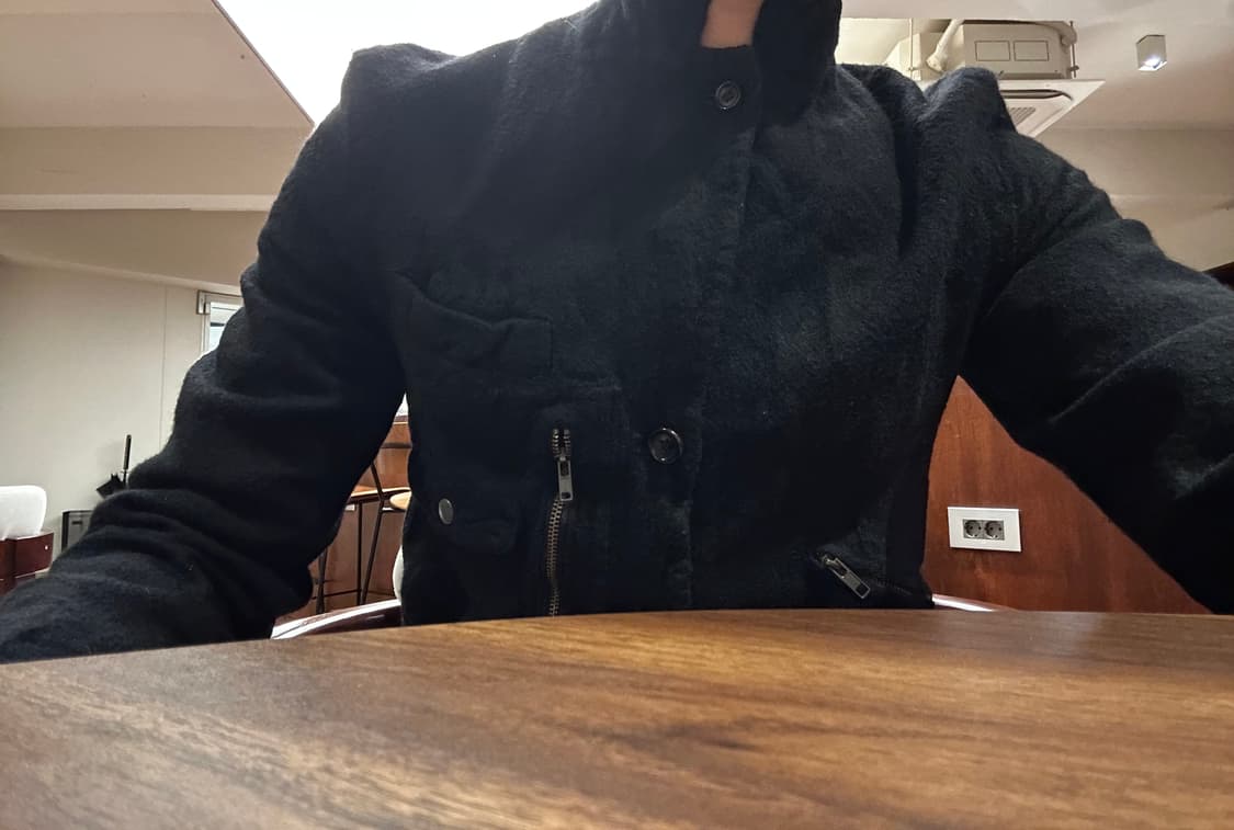 꼼데가르송 울 축융 지퍼 자켓 상품이미지5