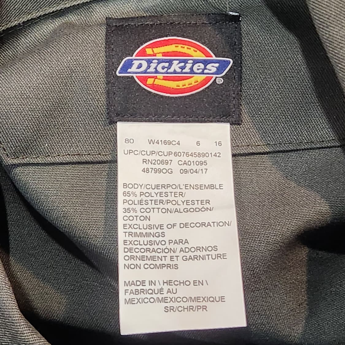 디키즈 커버올 점프수트 작업복 올리브  상품이미지3