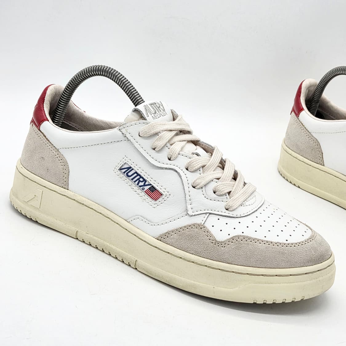  오트리 메달리스트 로우 스니커즈 화이트/레드 (42)   상품이미지5