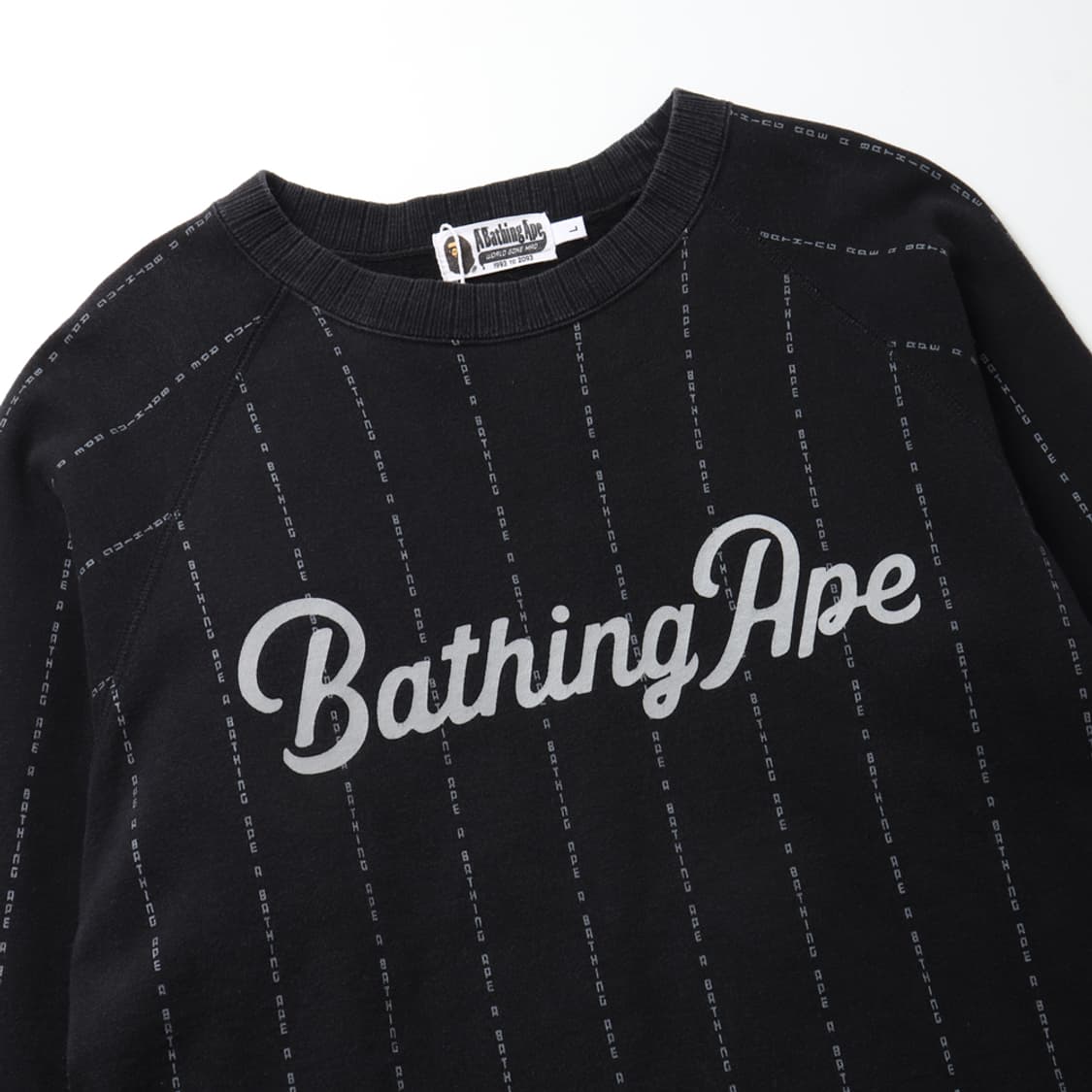 베이프 A BATHING APE Text Stripe Crewneck 상품이미지6