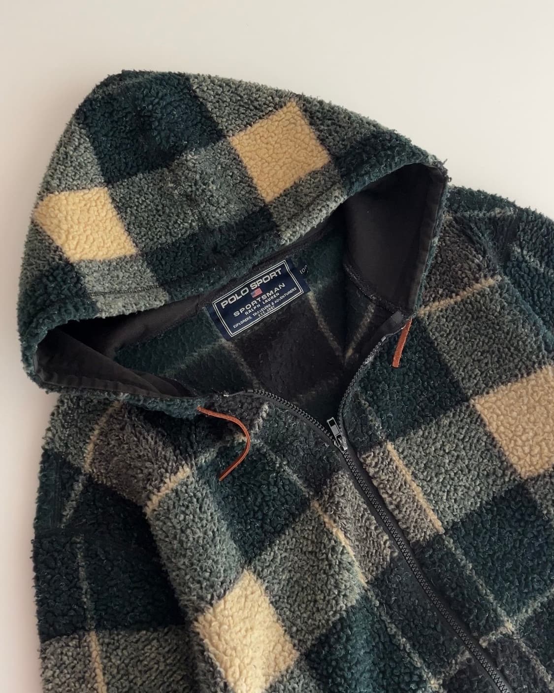 폴로 스포츠 체크 후드 플리스 집업 자켓 100 상품이미지2