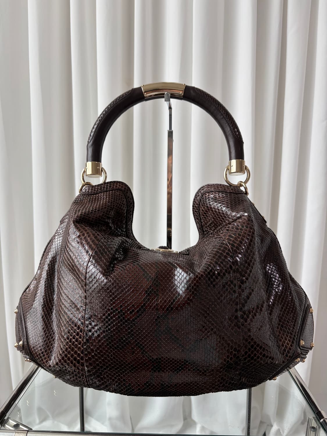 Rare 구찌 파이톤 인디백 상품이미지6