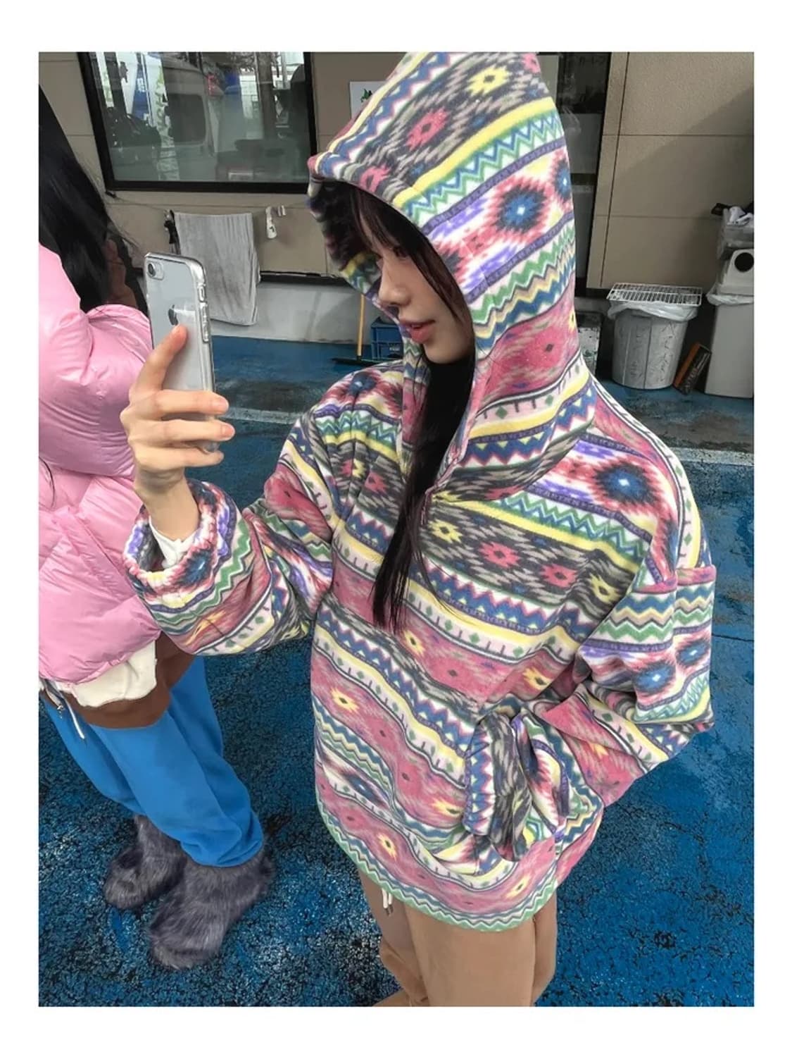 김아홉 에스닉 후리스 후디 상품이미지1