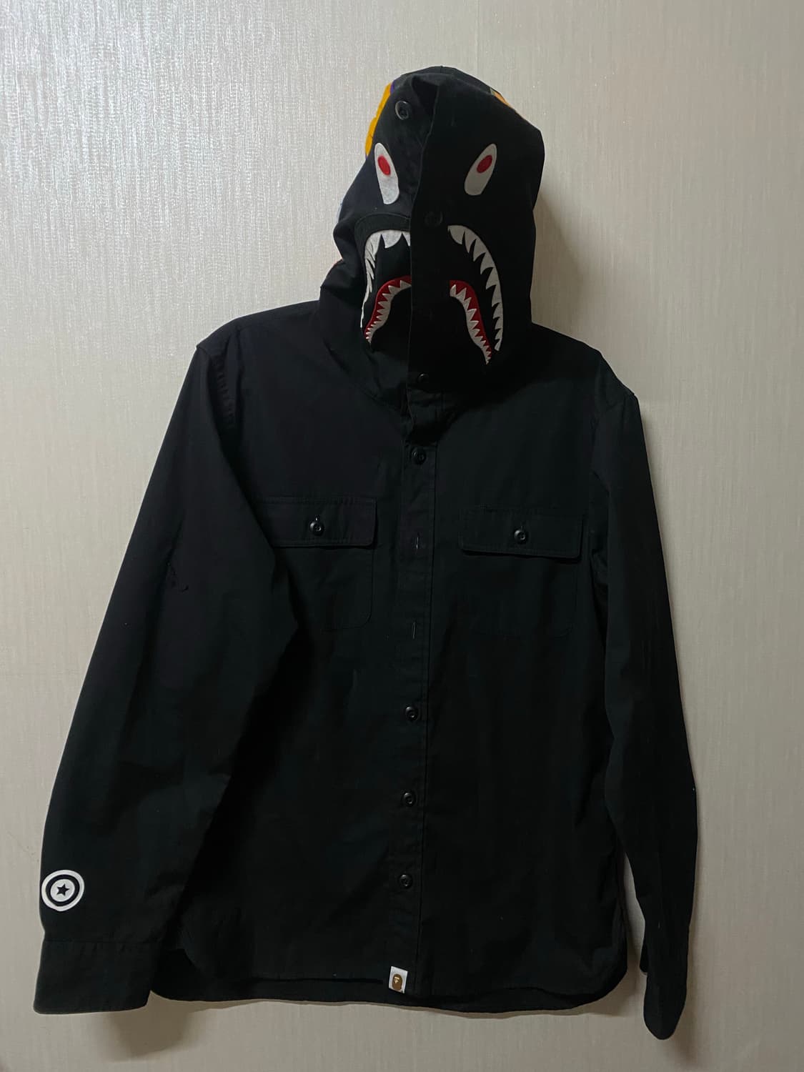 A bathing ape 샤크 후드 셔츠 L 상품이미지1