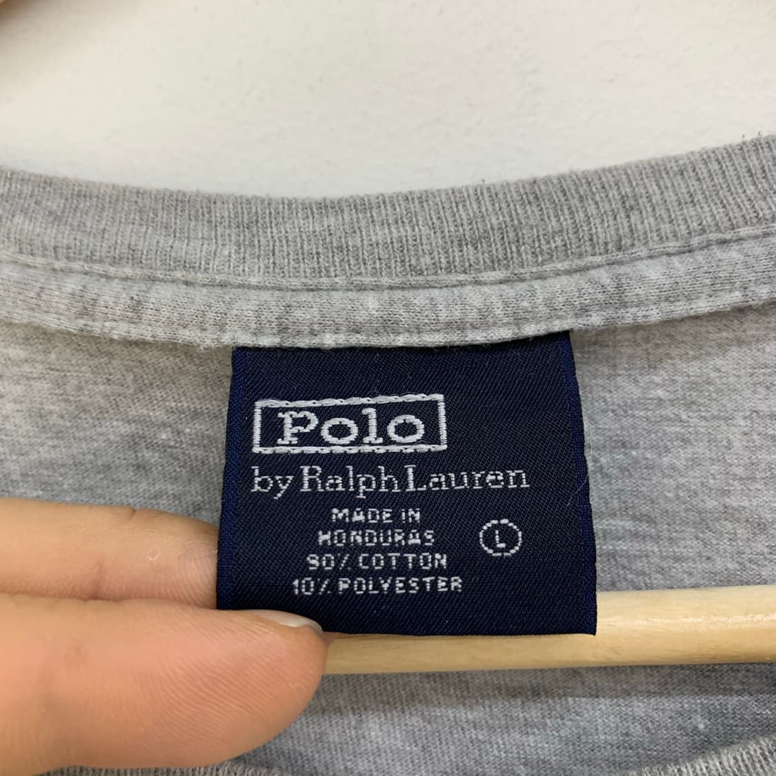 폴로 기본 포니 오버사이즈 그레이 티셔츠 상품이미지7