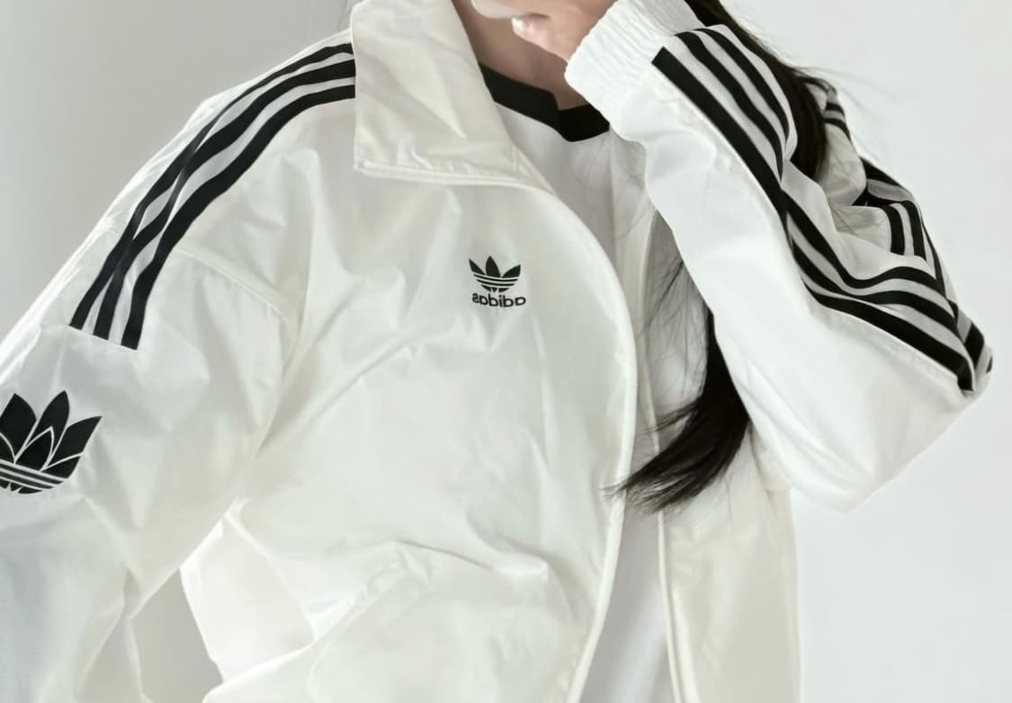 [2xl]아디다스 트레포일트랙탑 바람막이 화이트 상품이미지3