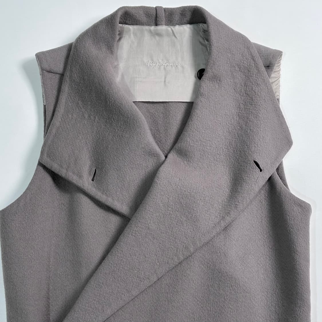  릭오웬스 캐시미어 슬리브리스 코트  상품이미지4