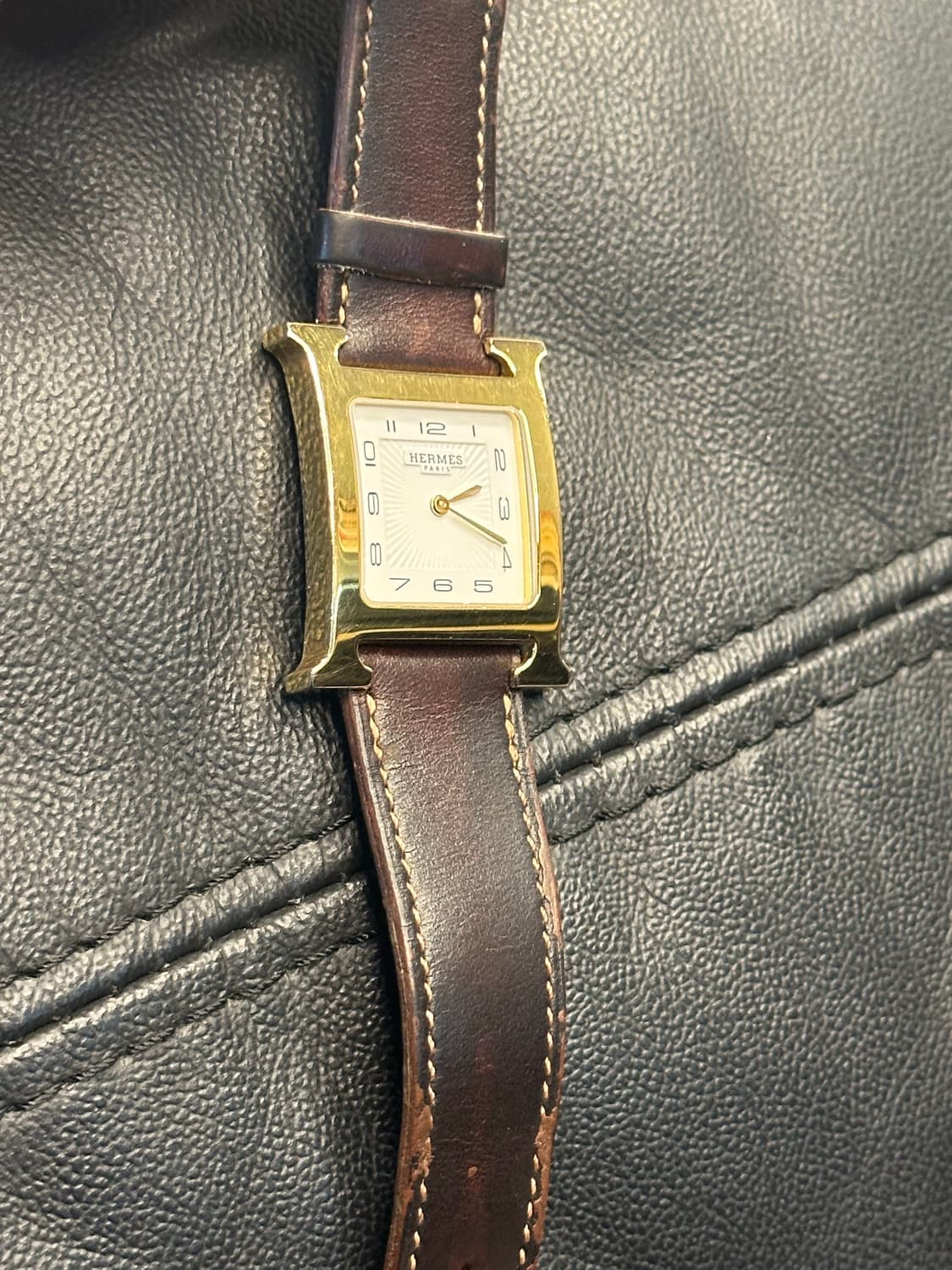 에르메스 H아워 가죽 시계 상품이미지1