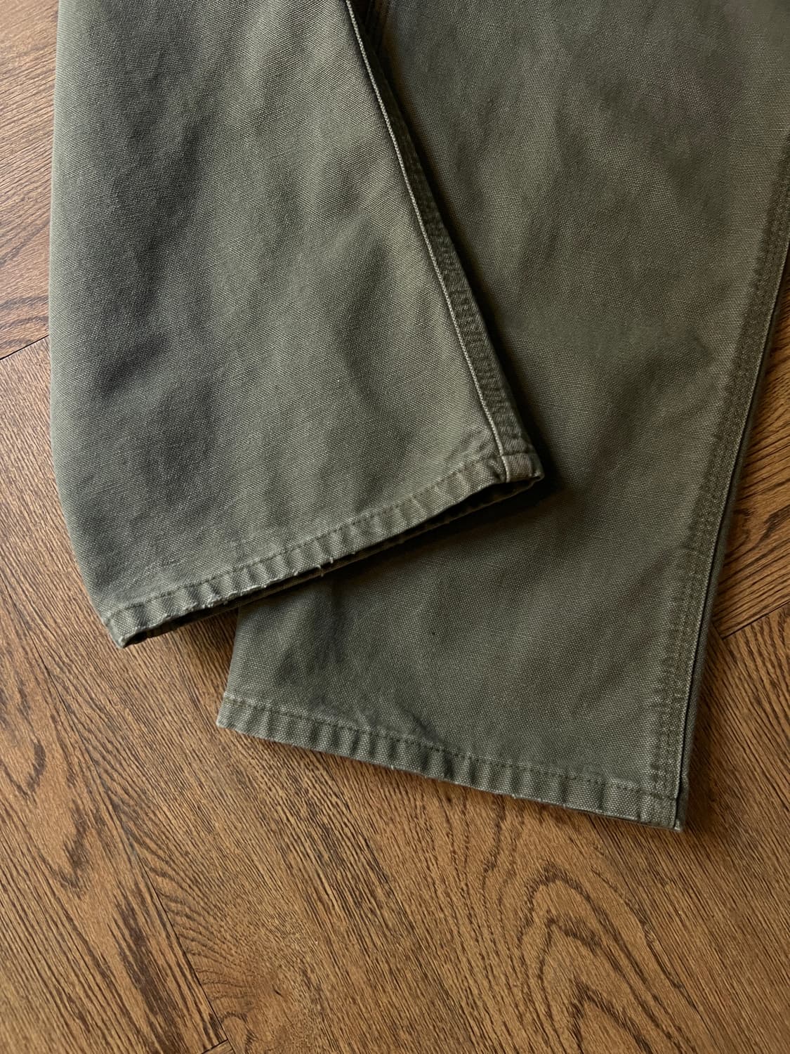 [36]칼하트 USA 더티워싱 모스그린 싱글니 카펜터 워크 팬츠 상품이미지6