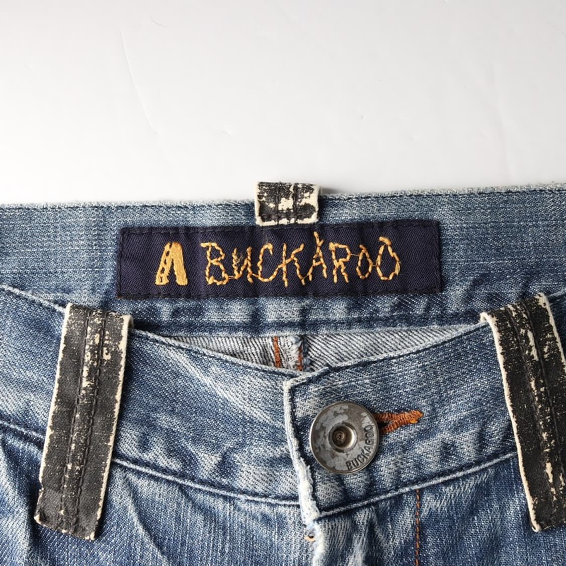 버커루 빈티지 캣워싱 와이드 데님 팬츠 28 상품이미지6