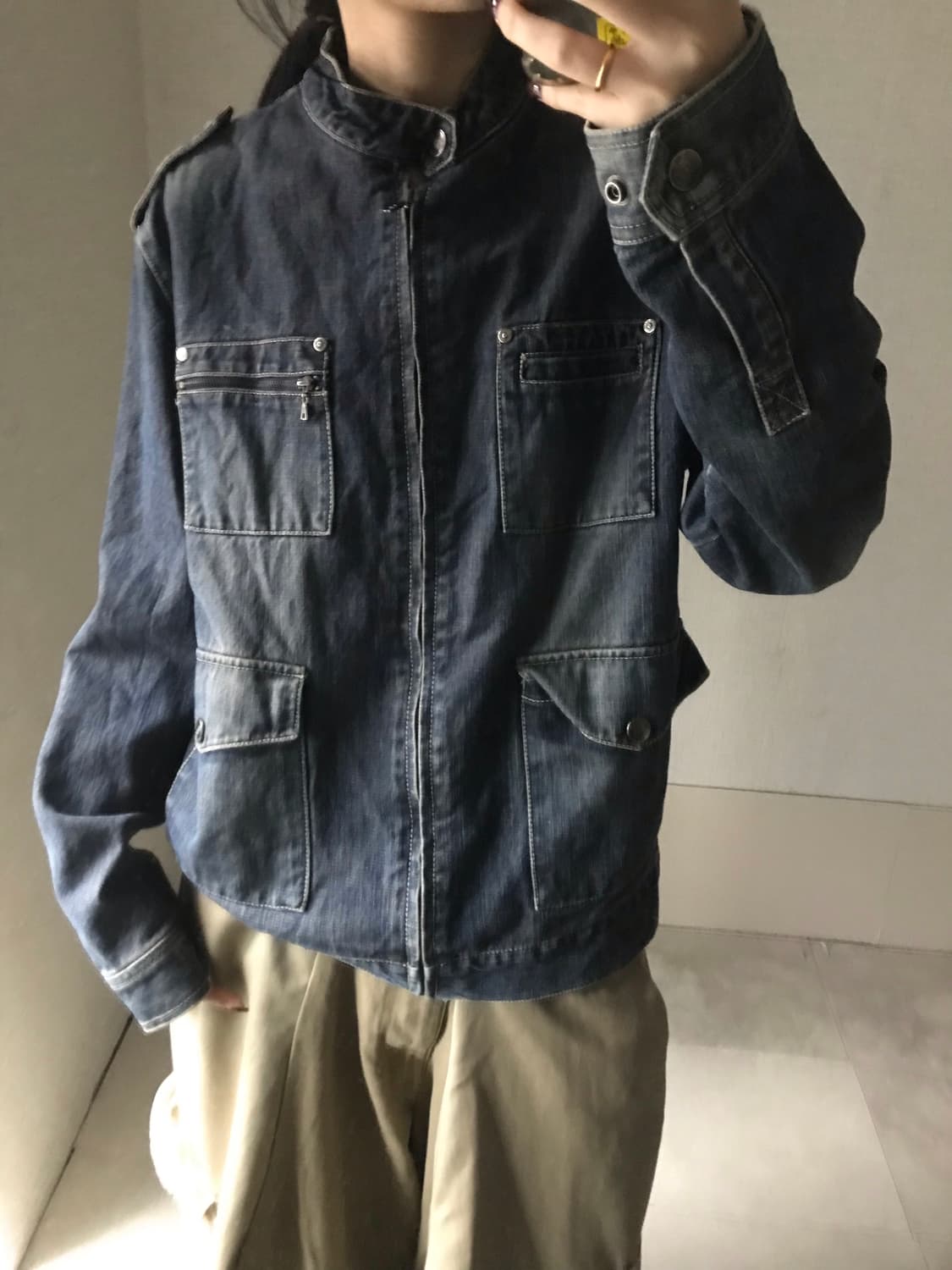 빈티지 오버핏 데님 자켓 상품이미지4