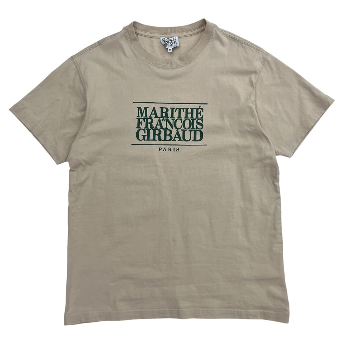 마리떼 프랑소와 저버 딥그린 로고 베이지 반팔 M 상품이미지2