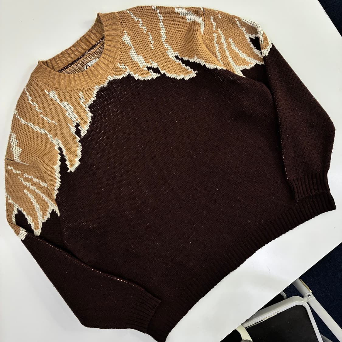 Penney's 브라운 앙고라 패턴 니트 상품이미지2