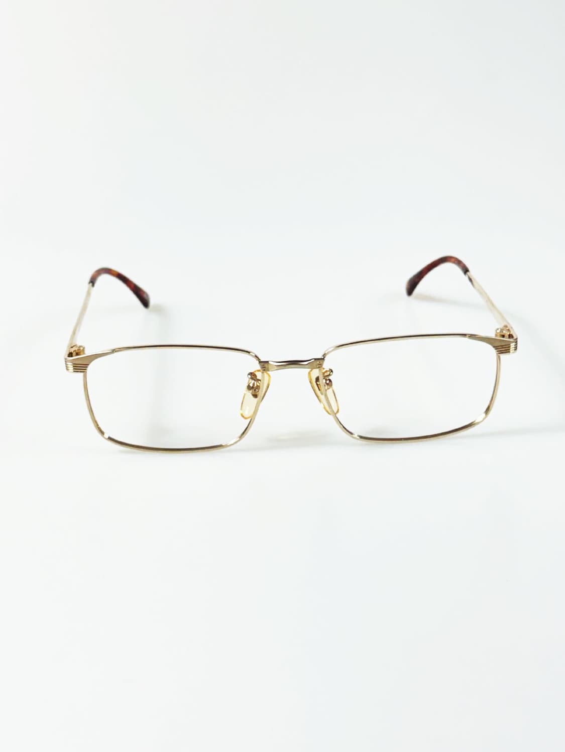 90s P.S.C FASHION 골드 메탈 슬림 스퀘어 빈티지 안경 상품이미지2
