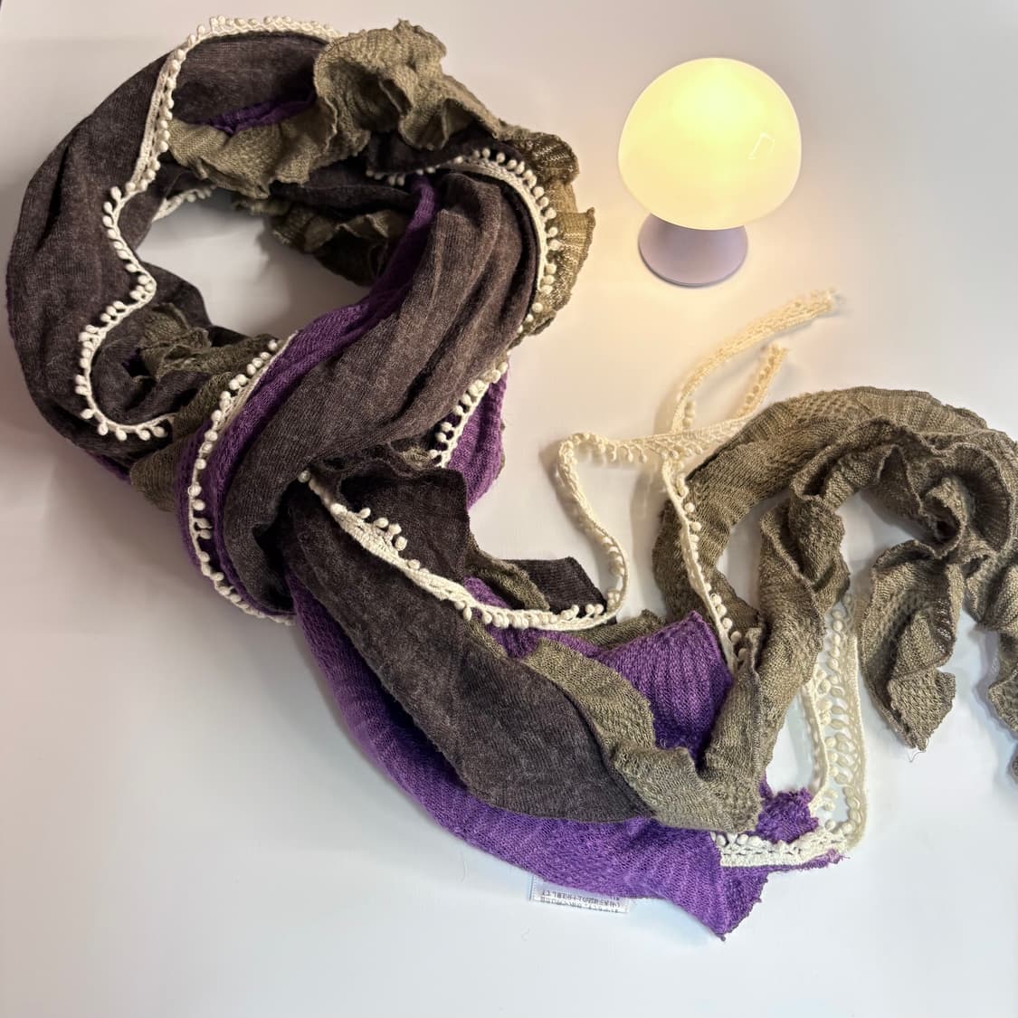 퍼플 모리걸 페어리 패치 프릴 레이스 머플러 JPN 상품이미지3