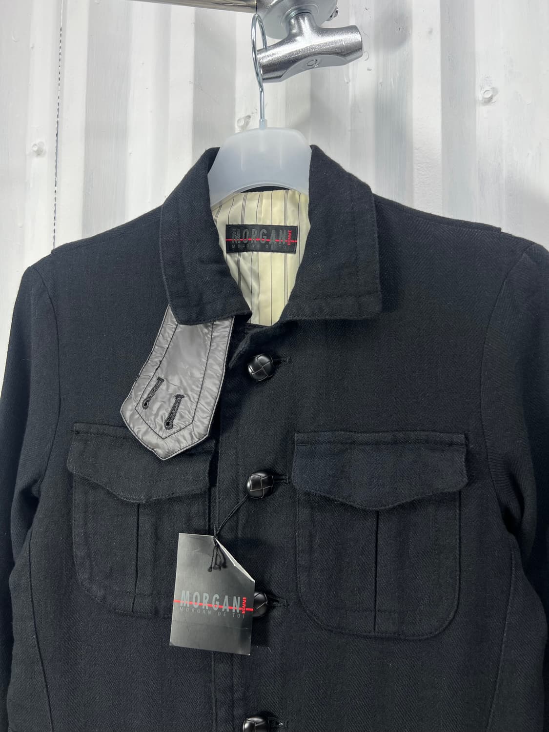 Morgan Homme Layered Collar Field Jacket 상품이미지5