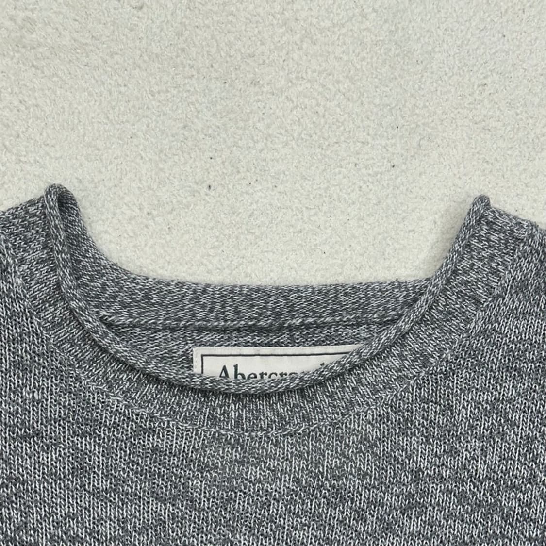 ABERCROMBIE & FITCH 그레이 엘크 패턴 코튼니트 L 상품이미지5