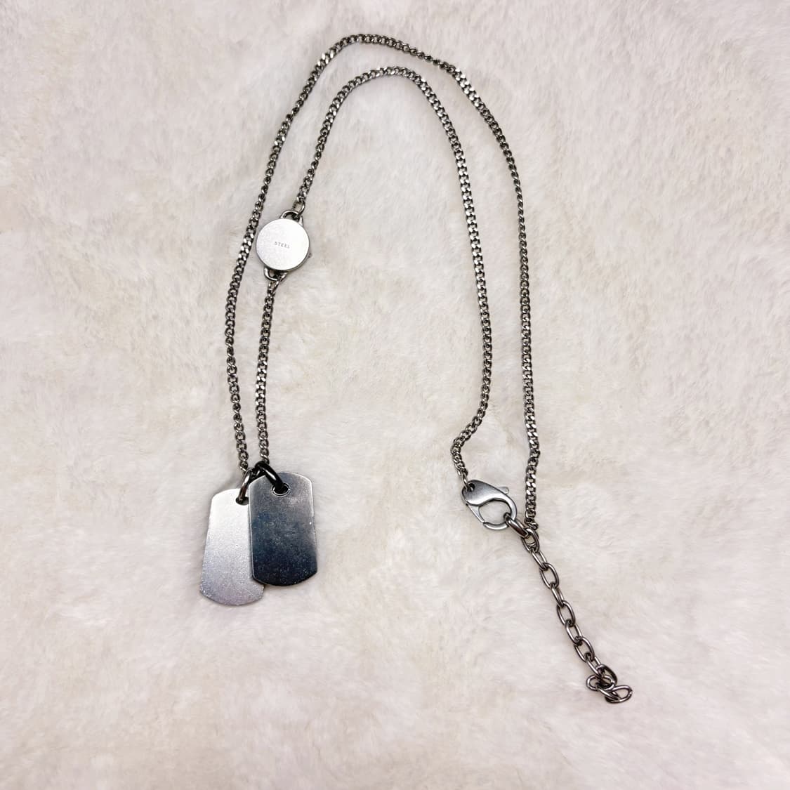 DIESEL 디젤 레이어드 팬던트 2종 시계 포인트 느낌 아카이브 목걸이 상품이미지2