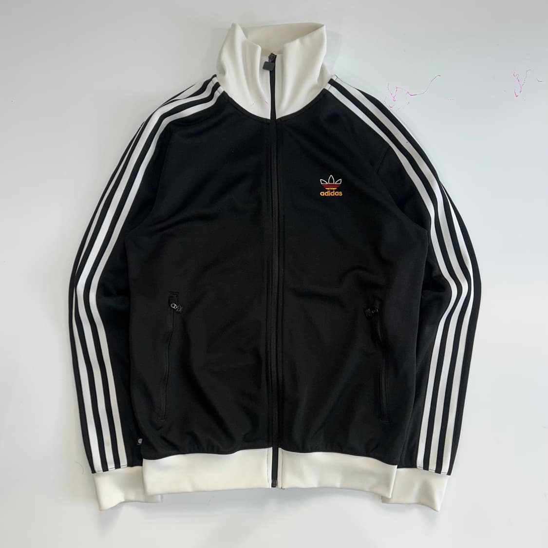 Adidas 아디다스 파이어로고 블랙화이트 배색 져지 상품이미지3