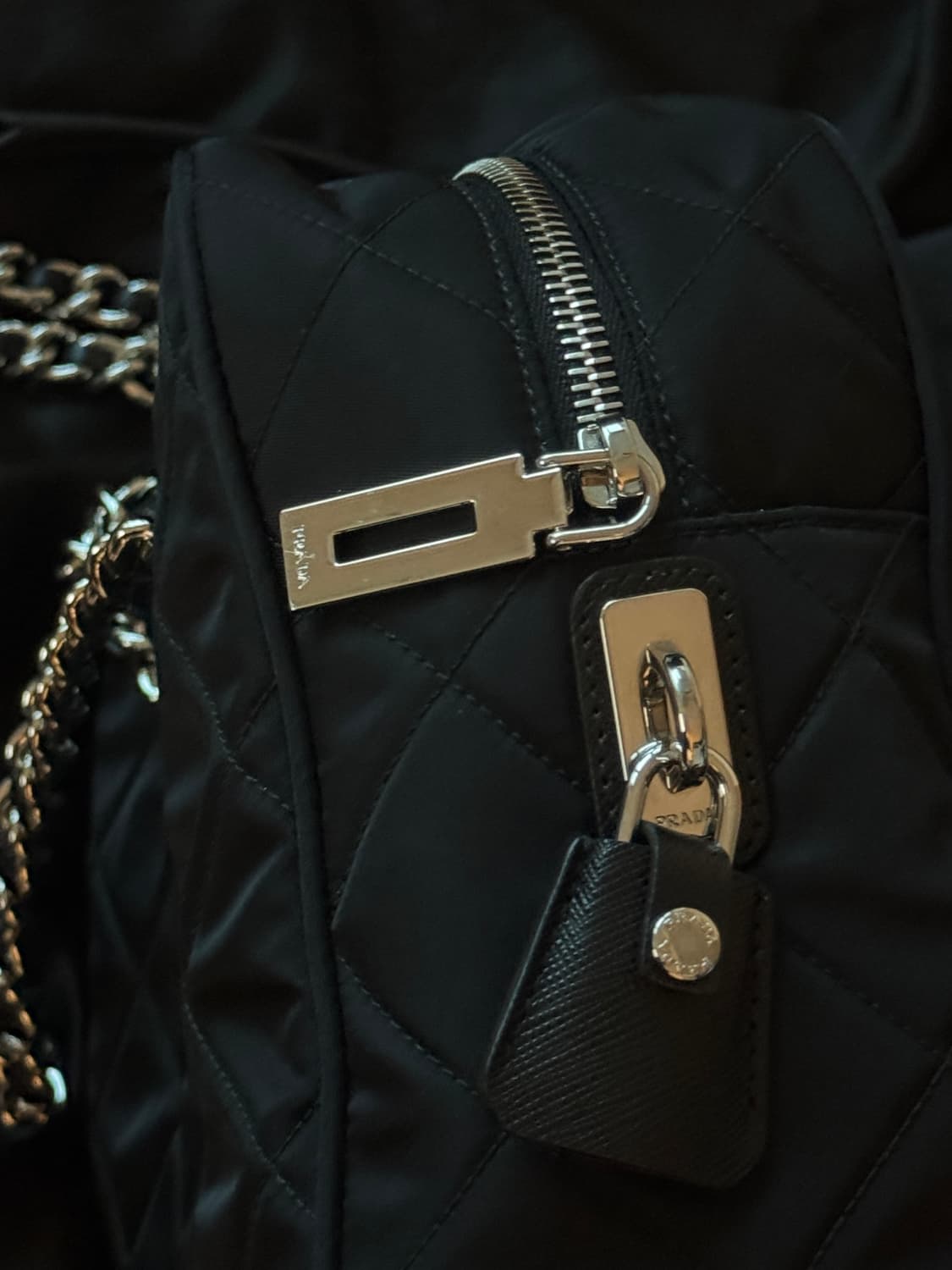PRADA 프라다 패브릭 퀼팅 볼링백 1BB903 상품이미지5