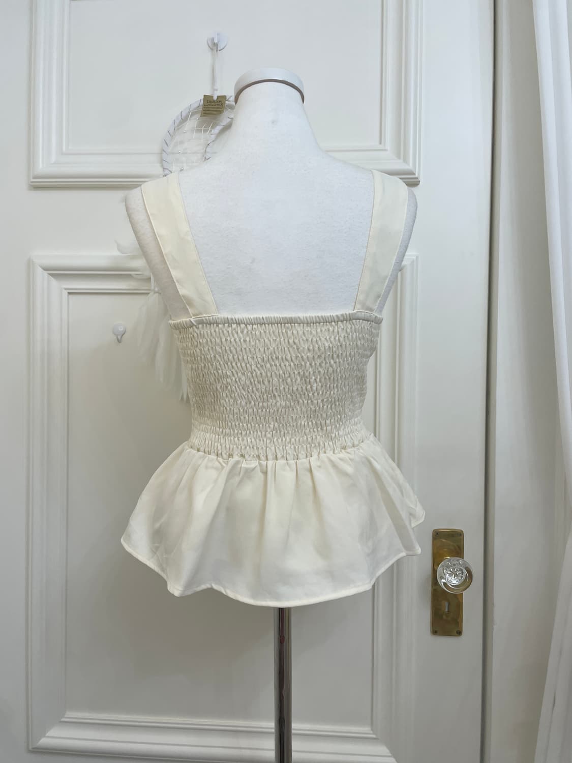 ivory back shirring lace ballerina top 상품이미지3