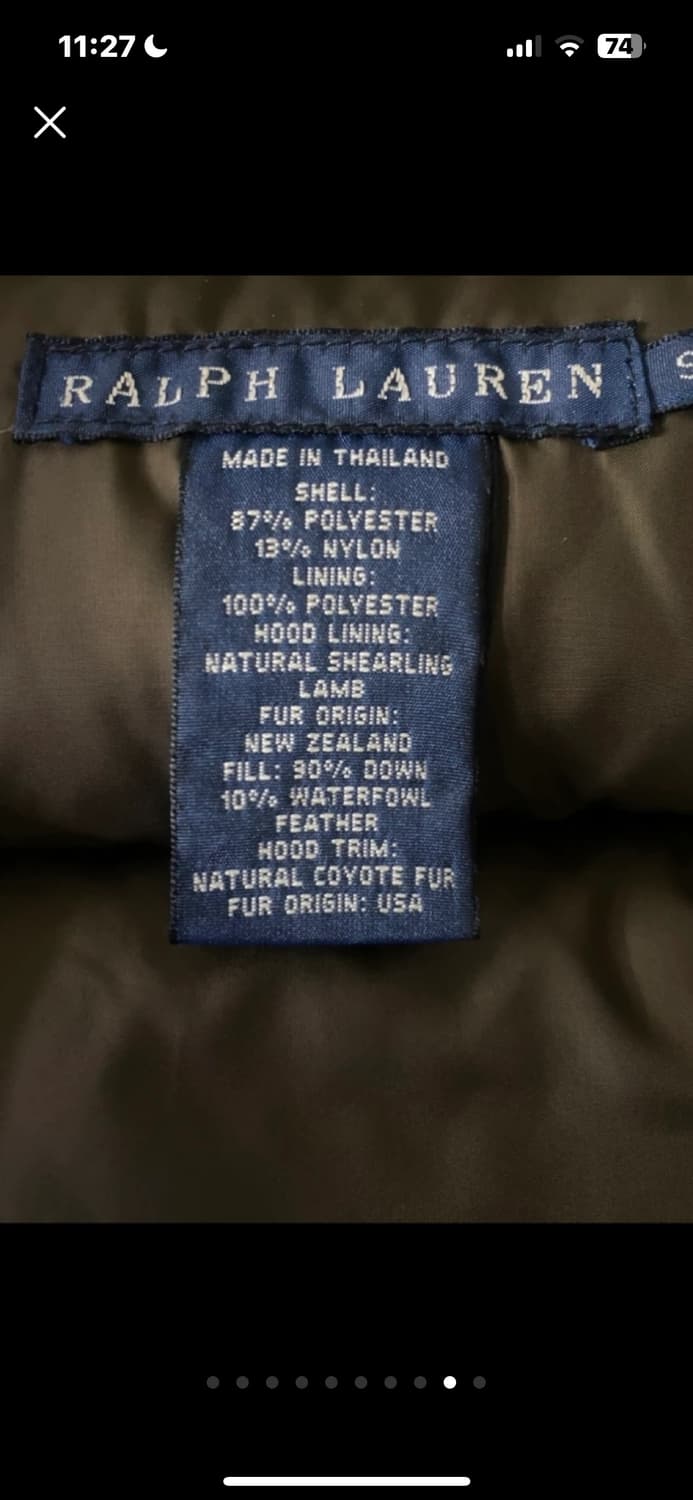 폴로랄프로렌 라쿤퍼 후드 패딩s 상품이미지7