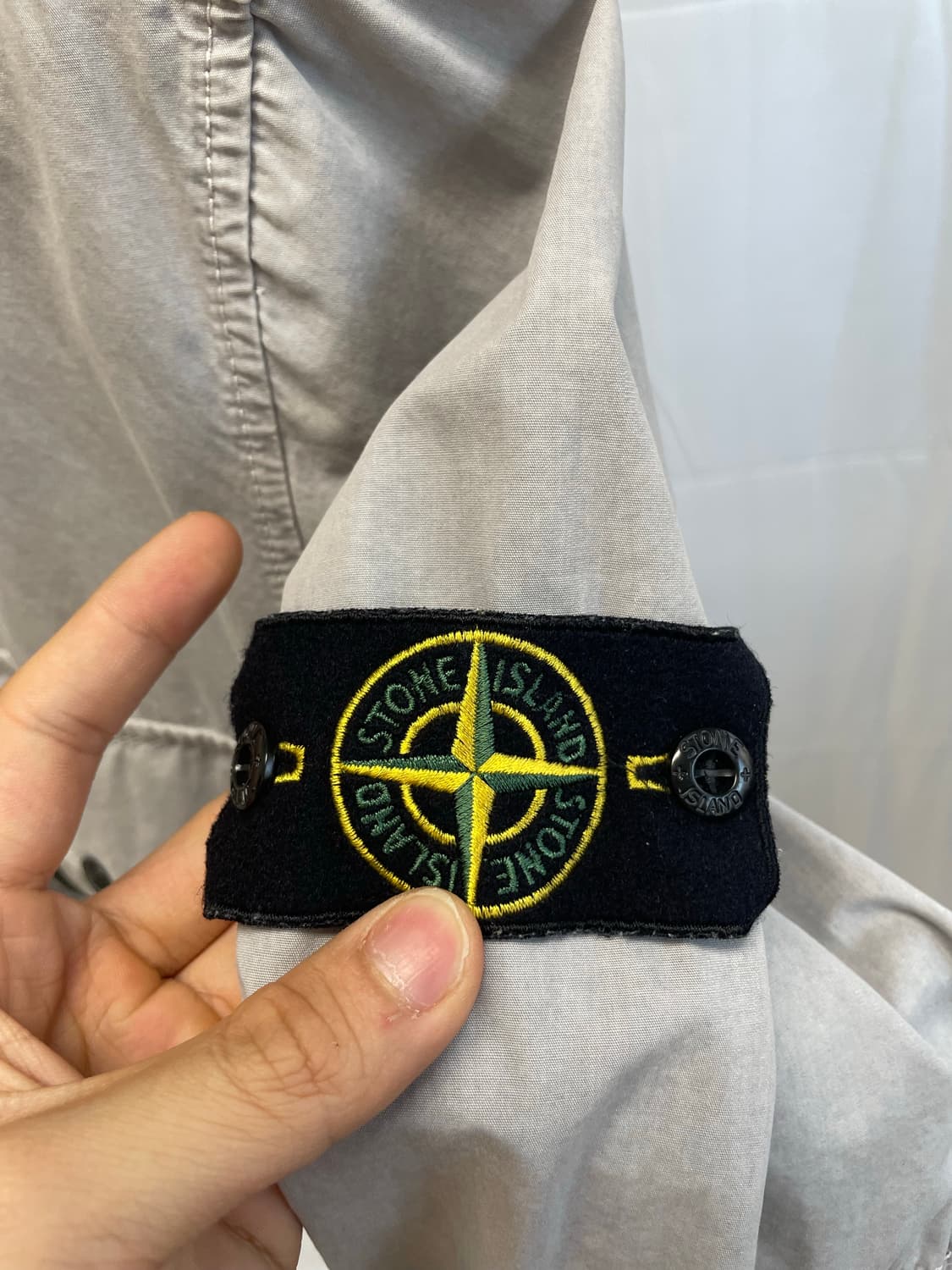 스톤아일랜드 올드이펙트 투 포켓 오버셔츠 자켓 라이트 그레이 [S] 상품이미지2