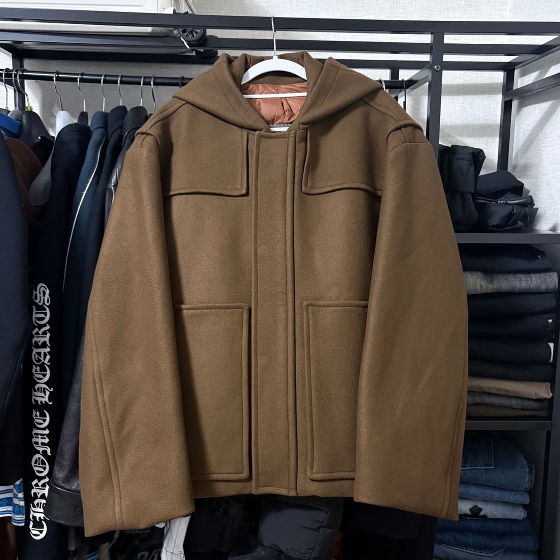 솔리드옴므 숏후드코트 상품이미지2