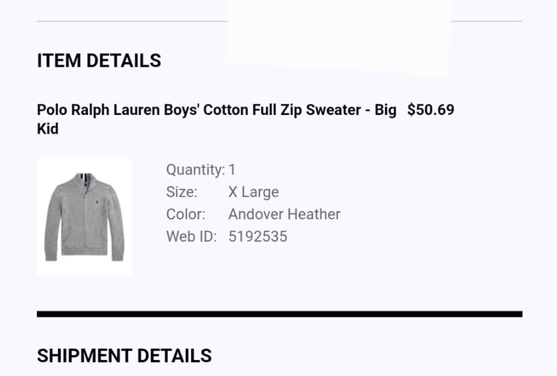 새거)폴로 랄프로렌 보이즈xl 니트집업 미스치프 코이세이오 꼼데가르송 상품이미지3