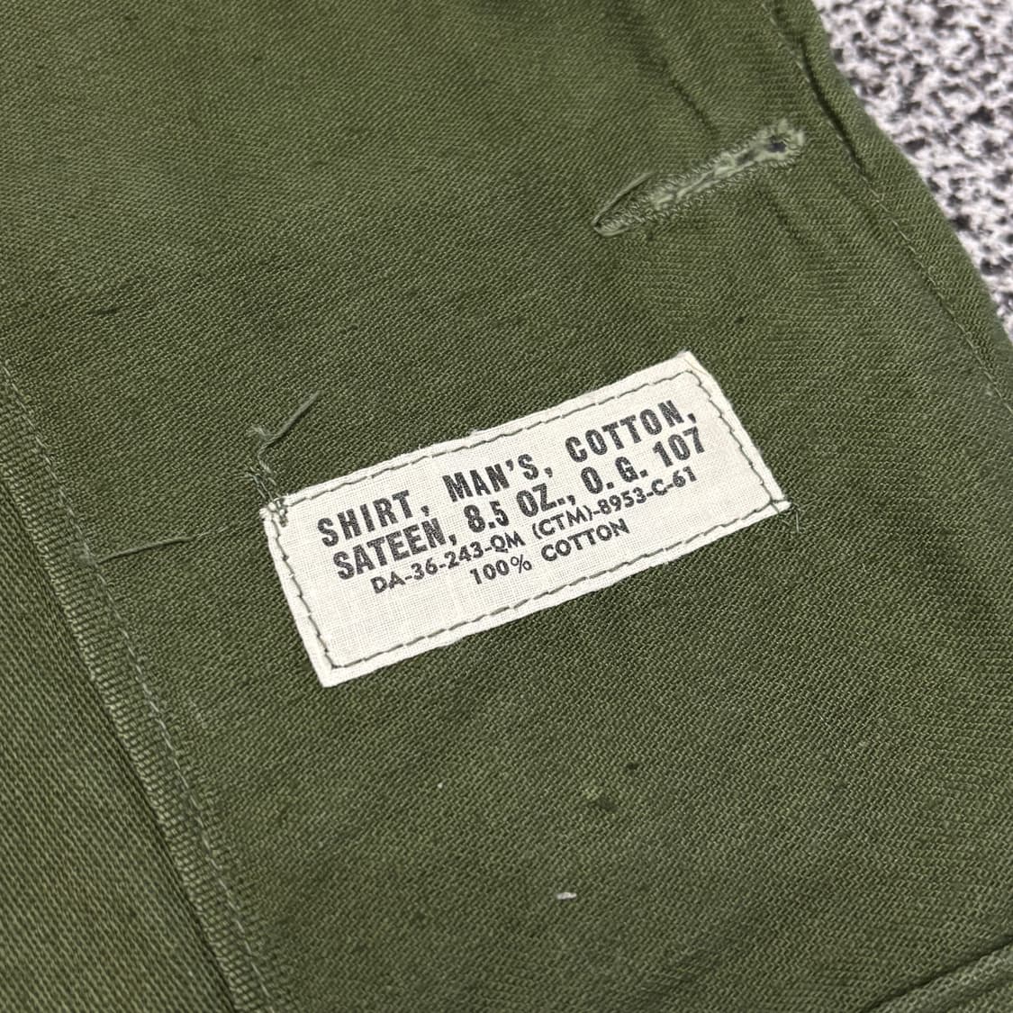 60s 오리지널 미군 OG-107 셔츠 1세대 상품이미지4