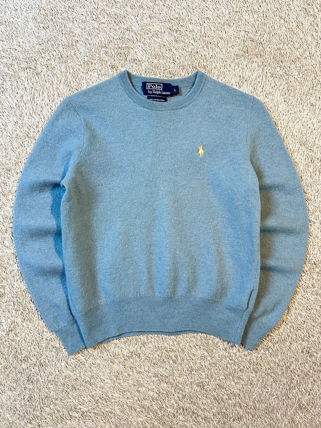 폴로 랄프로렌 메리노울 옐로우포니 라운드넥 니트 상품이미지1