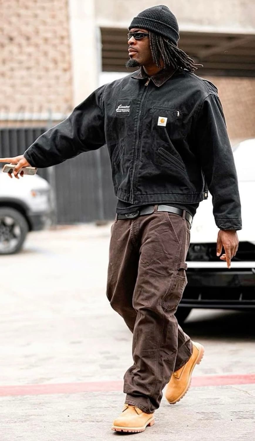 00s 칼하트 싱글니 카펜터 팬츠 브라운 상품이미지1