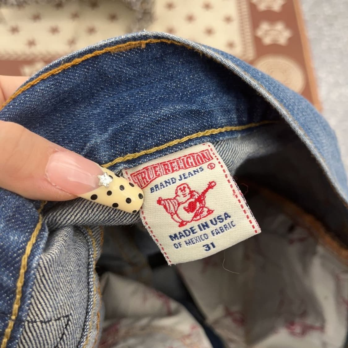 트루릴리전 올드스쿨 레트로 빈티지 부츠컷 데님팬츠 31인치 C09597 상품이미지6