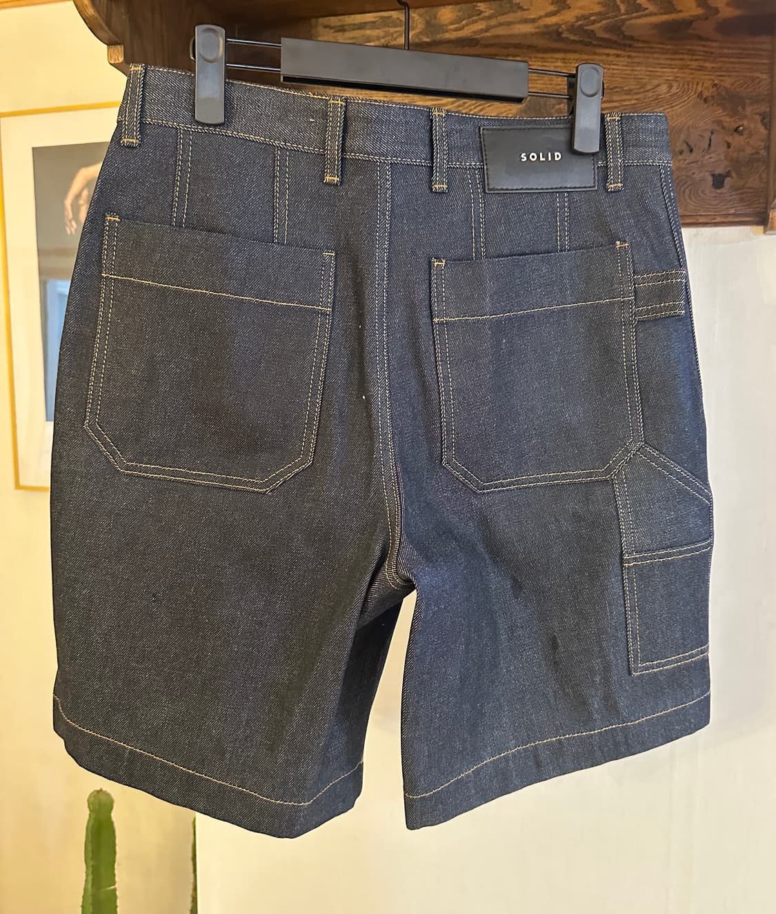 (새상품) 솔리드 옴므 생지 데님 버뮤다 반바지 48 상품이미지3