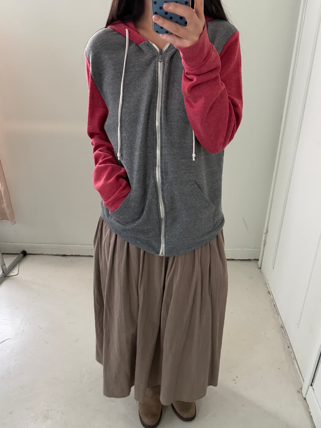 얼터너티브(Alternative) 배색 후드집업 상품이미지5