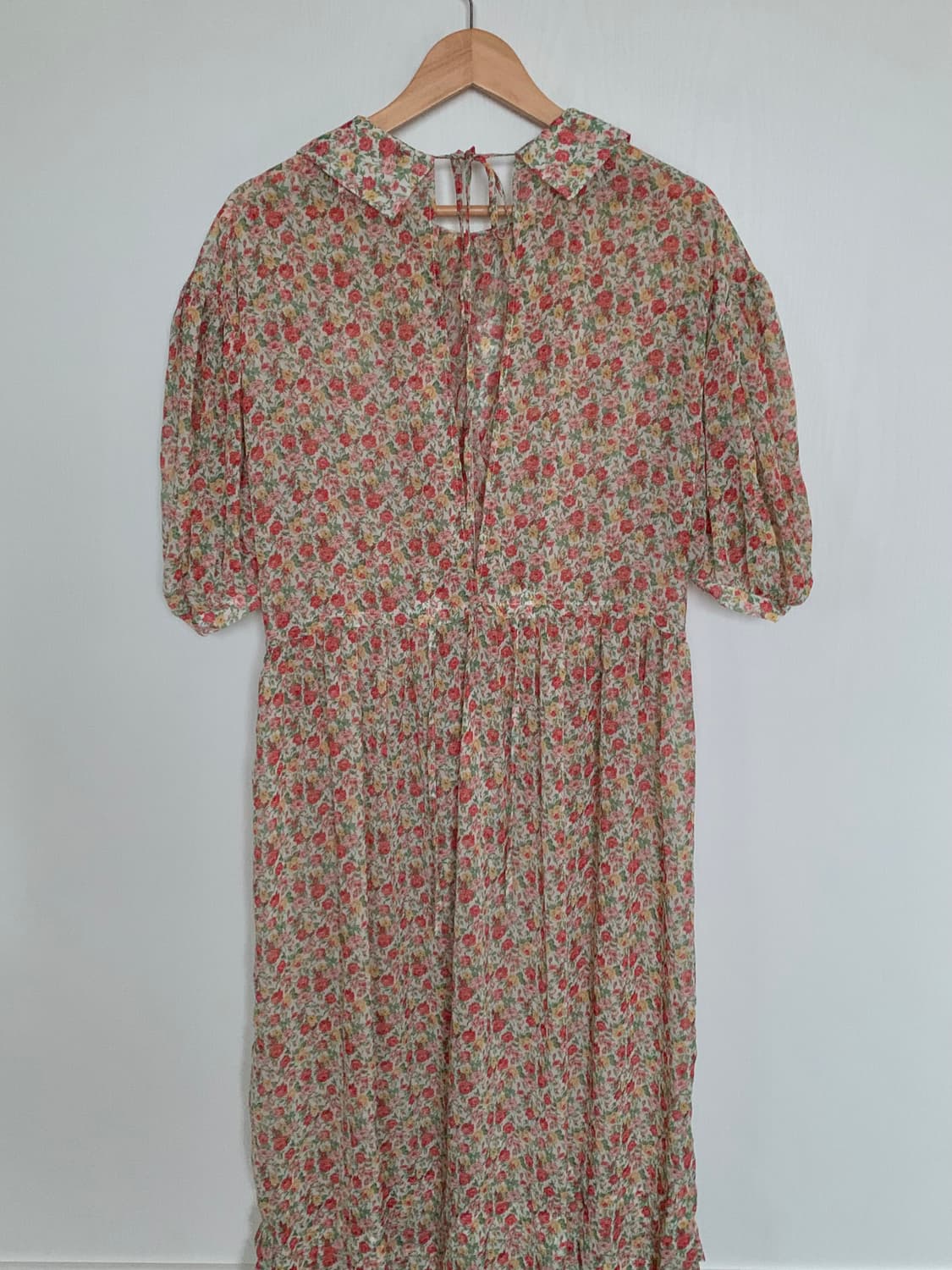 프레클 플라워 백 오픈 쉬폰 드레스 원피스 상품이미지4