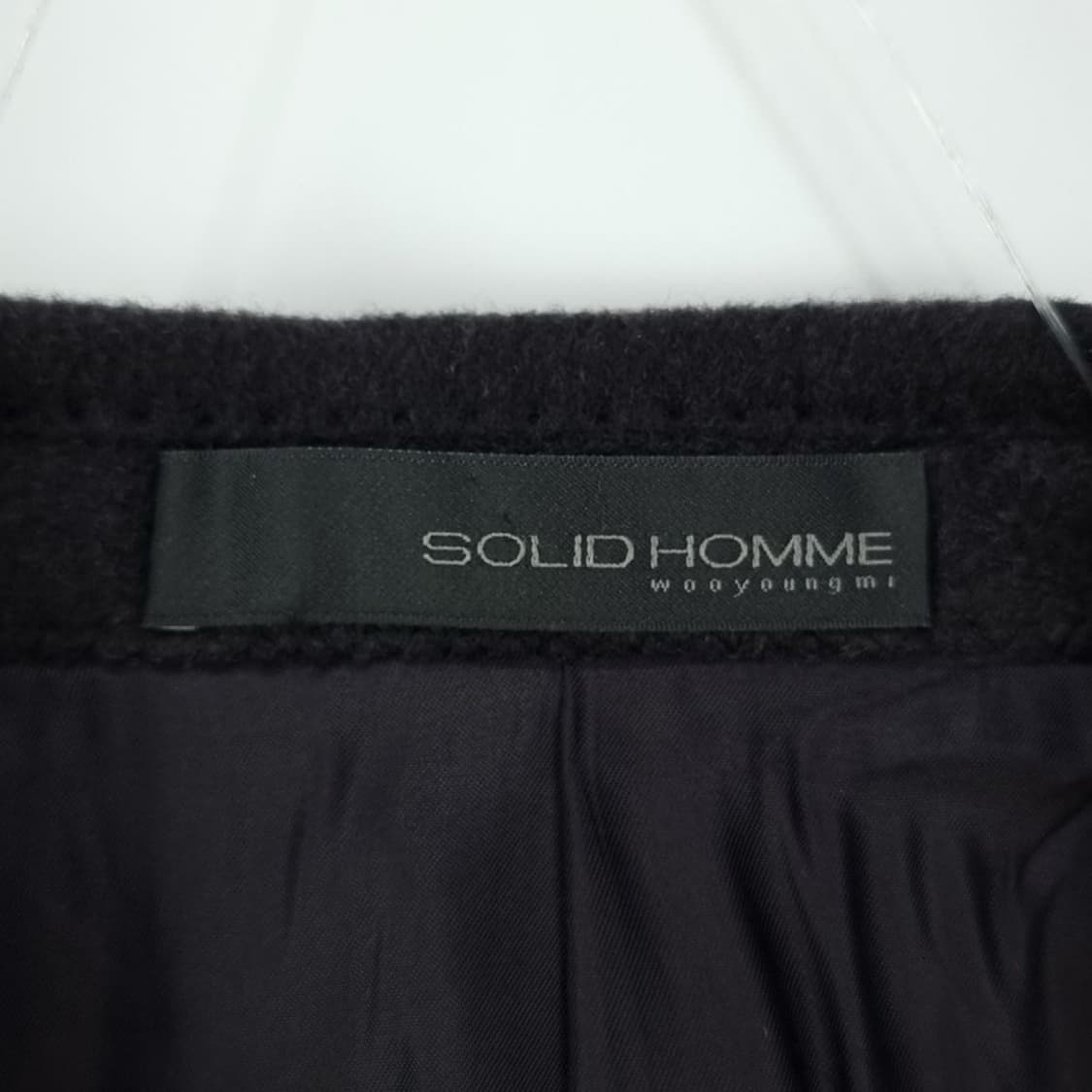 솔리드 옴므 캐시미어 모직 싱글 코트 블랙 P01153 상품이미지7