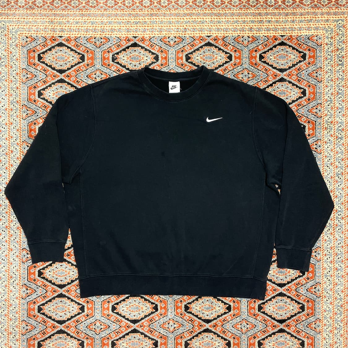 나이키 스우시로고 블랙 기모 맨투맨 남성XL 상품이미지1