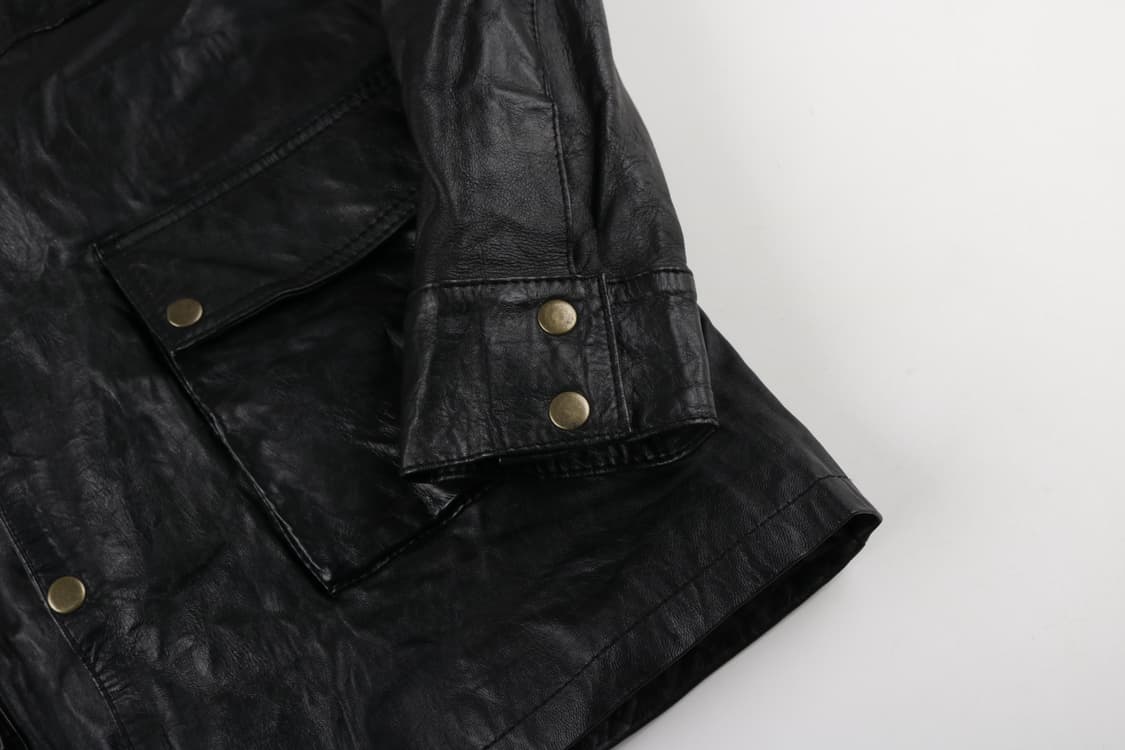 [L] 90's 리얼레더 양가죽 바이커 자켓 상품이미지4