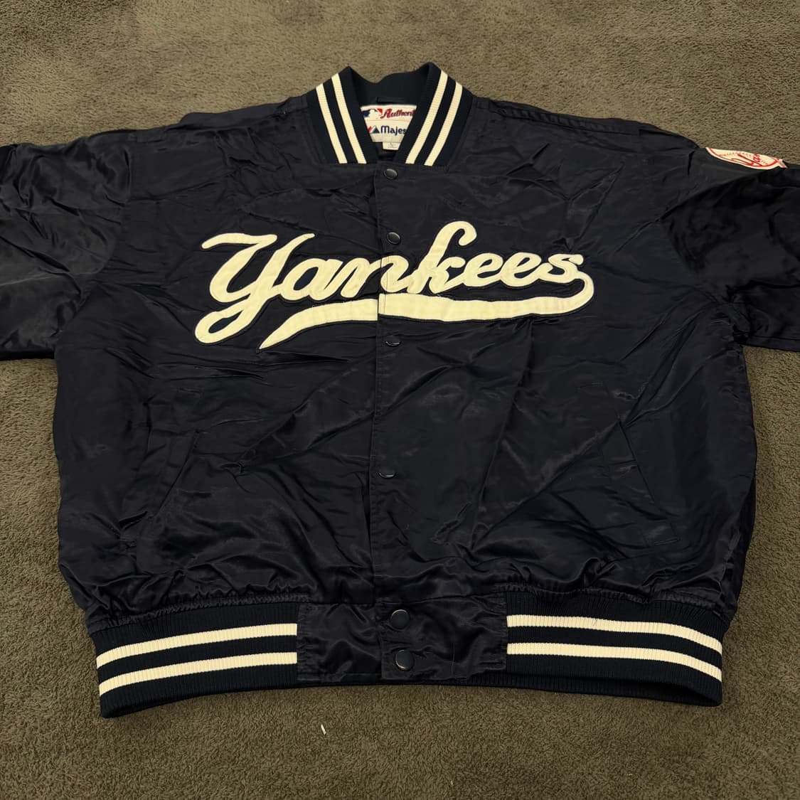 [ 정품/L ] 마제스틱 뉴욕양키스 스타디움 바시티 자켓 상품이미지3